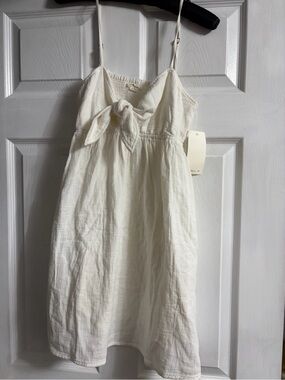 O'Neill Cream Tie-Front Sleeveless Sundress